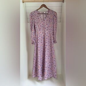 ASTR Floral Dress Purple, orange, and pink colors